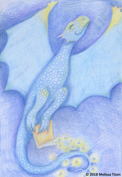 June Dragon #1: Colored Pencil